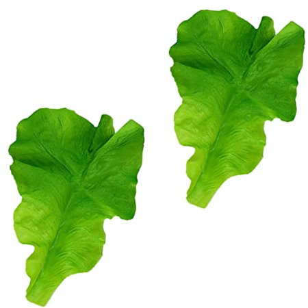Alipis Künstliche Salatblätter PVC Weiches Material Realistische Gemüse Dekoration Für Küchen Und Party Setups 2 Stück