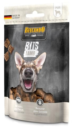 Belcando Bits Lamb | 90 g | Snack für Hunde | Mit extra viel Fleisch | Nur eine tierische Proteinquelle | Ohne Getreide | Ohne Verwendung von Zucker | Schonend luftgetrocknet