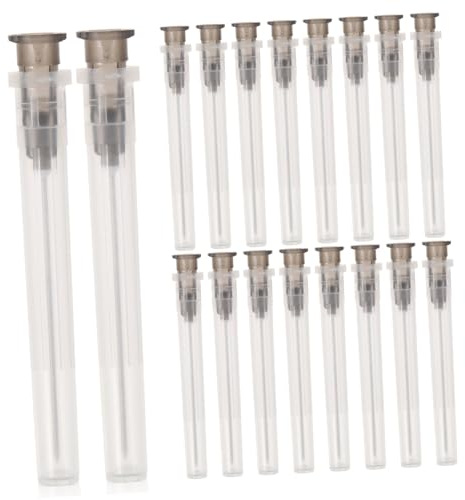 Ipetboom Aiguilles Distributrices 22G 1 Pouce 100 Pièces Acier Inoxydable Capuchon de Sécurité pour Laboratoire Distribution Précise de