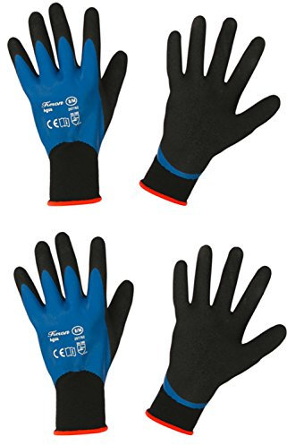Keron „Aqua“ Gartenhandschuhe aus Nylon, wasserdichte Arbeitshandschuhe, 2 Paar