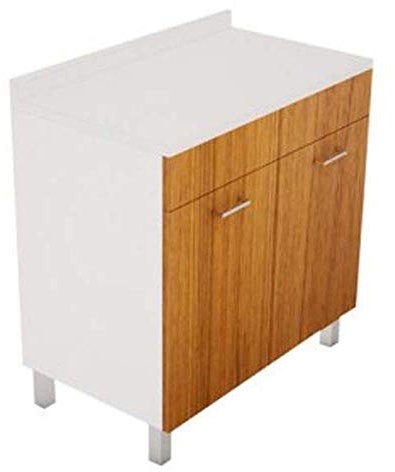Mueble base para fregadero de cocina, modelo Pratika, 80 x 50 cm, blanco