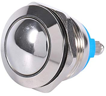 Interruttore A Pulsante 12v Pulsante In Metallo Per Auto 19 Mm, Interruttore Momentaneo A Tromba Impermeabile 12v Interruttori A Pulsante Per Auto Interruttore Pulsante Barca