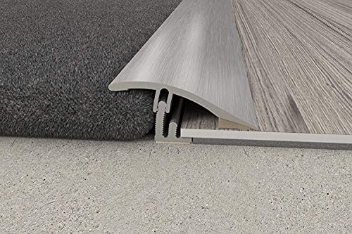 Carpet to Tile/Wood/Laminate LVT/Vinyl/Flooring Transition Door Strip Bar - Joins A Gap - Angle Vinyl Door Flooring Strip by FloorPro