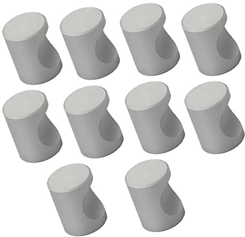SagaSave 10 Pcs Silver Cylinder Cabinet Knobs, Single Hole Aluminum Alloy Hardware Knobs Fit for Cupboard, Drawer, Wardrobe, Kitchen
