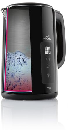 ETA Doppelwandiger Wasserkocher Emily I 1.800–2.000 W I 1,5 l I 40 bis -100 °C I LED-Anzeige I KEEP WARM Funktion I Speicherfunktion