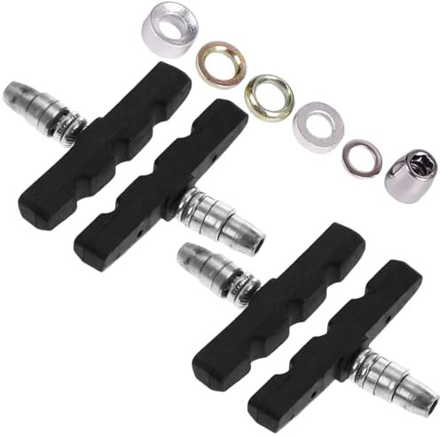 V-Brake Bremsbeläge,2 Paar Fahrrad Bremsbeläge mit Bolzen,Fahrrad Bremsbacken,Bremsklötze für V-Brake Bremsbacken, Bremsen Fahrradbremsen für MTB, Klötze Bremsschuhe