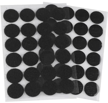cyclingcolors Tondini Adesivi Tondo Adesivo Tondo Punti Autoadesivi Gancio Anello Nastro Puntini per Decorazioni da Parete Foto Oggetti Fai da te Artigianato 24 coppie 25mm, nero