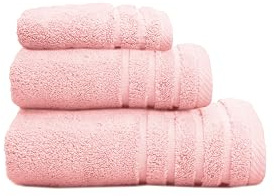 Sedalinne - Juego de Toallas de Baño Completo 500 Gr Liso - Toallas Baño Grandes y Pequeñas Rizo 100% Algodón - Pack (1 Tocador + 1 Lavabo+ 1 Ducha) - Alta Absorción - Toalla Algodon - Rosa