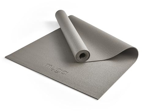 Myga Einsteiger-Yogamatte | Rutschfest & Leicht zu tragen – 4 mm Dicke | Ideal für Yoga, Pilates, Meditation & Fitnessübungen | 173 cm x 61 cm x 4mm | Wood