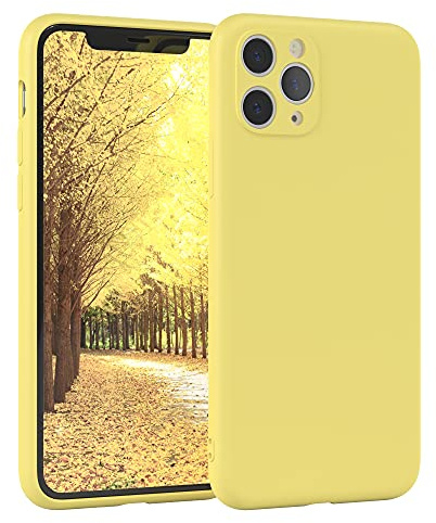 EAZY CASE - Silikonhülle für iPhone 11 Pro Hülle Silikon Case Gelb weich stoßfeste Handyhülle Schutzhülle mit Kameraschutz Dünn Premium Schutz Cover TPU Phone Bumper in Pastell Hellgelb Matt