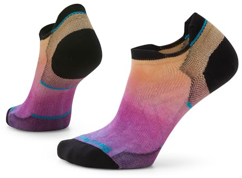 Smartwool Run Zero Cushion Women's Running Socks, Merino Wool Trainer Socks, Ladies' Low Ankle Design, Walking & Sport Seamless, Breathable Natural Merino - Tandoori Orange, M