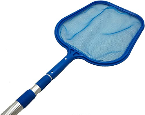 well2wellness Retino per piscina con asta telescopica in 3 parti fino a 150 cm estensibile
