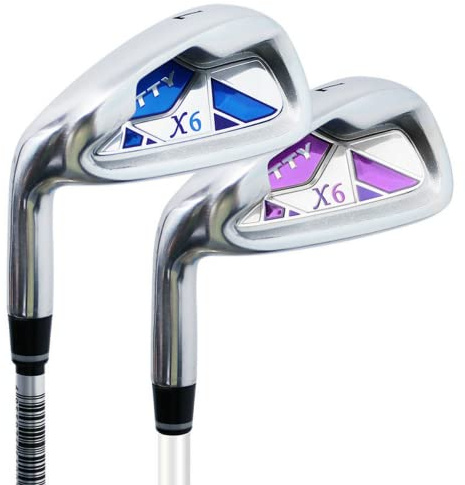 Left-Handed 7-Iron Golf Clubs for Men Women Single Carbon/Steel Body R-Level Beginner's Swing Golf Iron (Man-Graphite Shaft)