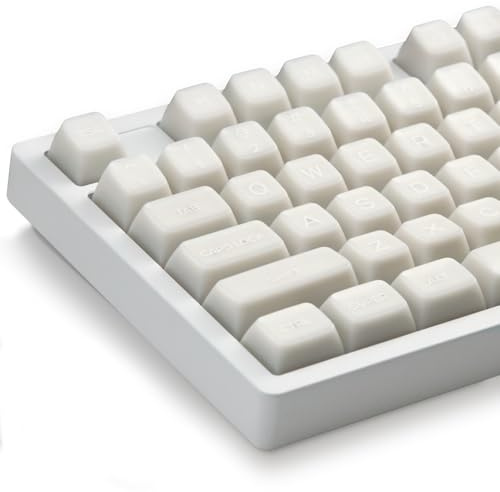 XVX White Jade Keycaps, Double Shot PBT Keyboard Key caps 132 Keys MDA Profile Keycap Set Compatible with 60%/65%/75%/TKL/96%/100% US Layout Cherry MX Switches Mechanical Keyboard