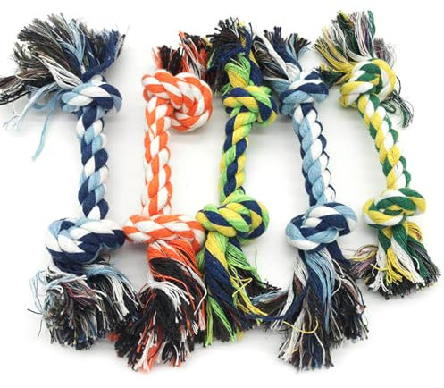 Ywmsfl Hundespielzeug-Set, Backenzähne zum Apportieren von kleinen und großen Hunden, Baumwollseilzubehör