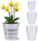 Jazlyvex Orchideentopf Transparent,12 Stück Orchideen übertopf Pflanztöpfe Blumentöpfe für Orchideen