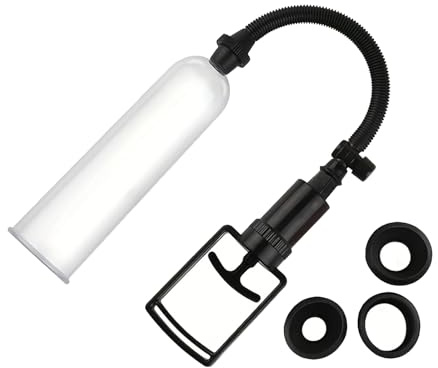 Vakuumpump för fitnessmassage för män, Toysper större vakuumpump, 3 silikonringar ingår, handring fitnessmassager