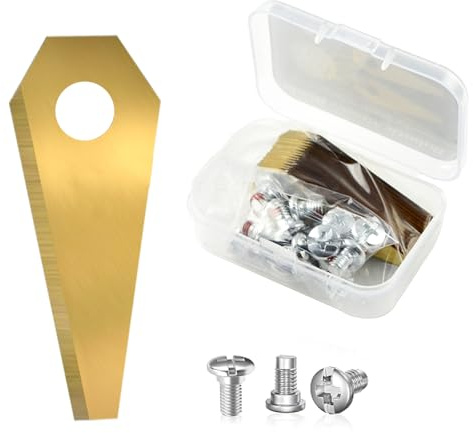 Mähroboter Klingen, CIYIN 18 Stück Ersatzklingen für Mähroboter mit Schrauben, Titan Ersatzmesser, Titan Messer Klingen Set, Mähroboter Messer Kompatibel mit Bosch Indego