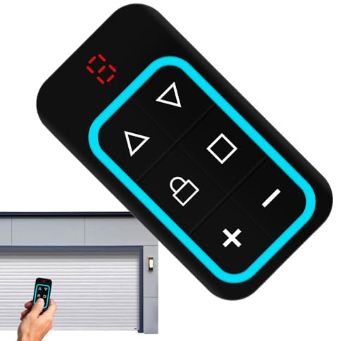 Fruusv Telecomando per aprire garage, trasmettitore a 6 pulsanti, apriporta per cancello, per la sicurezza quotidiana di casa e appartamenti all'aperto