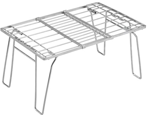 CAMPINGMOON Expandable Slim Camping Rack Foldable Gear Shelf for Tent Camping, Car Camping, RV Trips, Stackable Portable Outdoor Storage FD-22