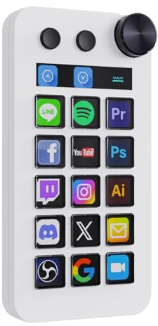 TreasLin VSDinside Macro Keyboard Stream Controller Deck with 18 Customizable Macro Keys support Numberic/Calculator/Stream Controller Mode to Trigger Actions in OBS Twitch YouTube for Content