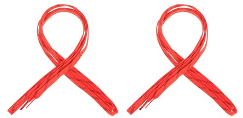 Amosfun Cordones Profesionales para Patines de Hockey sobre Hielo, Anticongelantes y Resistentes, 96 Pulgadas, Color Naranja, Ideales para Deportes de Esquí y Uso en Invierno