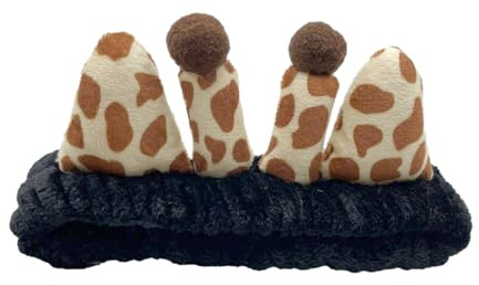 Bandeau spa en forme de girafe pour femme - Bandeau de maquillage doux pour le bain, la douche, le lavage du visage - Bandeaux élastiques en vrac pour femme - Girafe en peluche