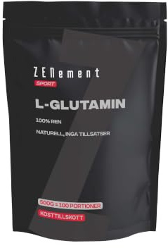 L-Glutamina en Polvo 5000 mg - 100% Pura, Sin Aditivos - Vegana - Zenement