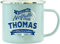 History & Heraldry Echter Kerl - Emaille Becher Thomas - individuelle und personalisierte Tasse mit Name und Spruch