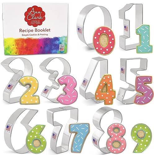 Ann Clark Number Cookie Cutters 9-Pc. Set Made in USA
