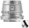TTARTISAN 35mm F1.4 Obiettivo APS-C MF per fotocamere Fuji X Mount X-A1 X-A10 X-M1 X-M2 X-H1 X-T1 X-T10 X-T20 X-T3 X-T4 X- T100 X-T200 X-T30 X-PR01 XS10 e altro.(d'argento)