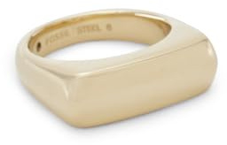 Fossil Anelli a fascia da donna in acciaio inossidabile, Tono oro, 6
