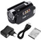 Akozon Caméscope Vidéo Portatif Caméra de Vlogging FHD Zoom Numérique 16X, Rotation Full HD Caméscope Haute Définition 16X Caméra Tragbar DV (Black)