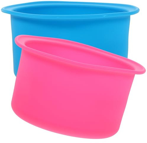 SEWACC 4 Stück Schmelztiegel für Silikonwachs auslaufsichere Wachsauskleidung Haarentfernungs-Wachswärmer-Schüssel wachsschmelztopf Wachsschmelzbehälter Heizung eine Armatur Wachsbehälter