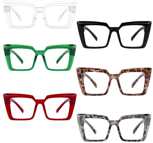 Eyekepper Übergröße Metalllose Schraubenlose FederScharniere Lesebrille für Damen - 6er Pack Große Lesebrillen +2.00