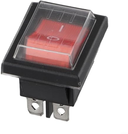 Wasserdichter Wippschalter mit wetterfester Abdeckung, 2-polig, 4-polig, 16 A, 250 Volt, elektrischer Kontrollschalter mit Beleuchtungsfunktion