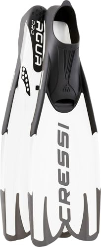 CRESSI Depuis 1946 - Agua Pro Fins - Palme Chaussante Idéales pour la Plongée Snorkeling Apnée Natation en Eau Libre grâce à Leur Construction Robuste et Fiable - Noir - 46/47