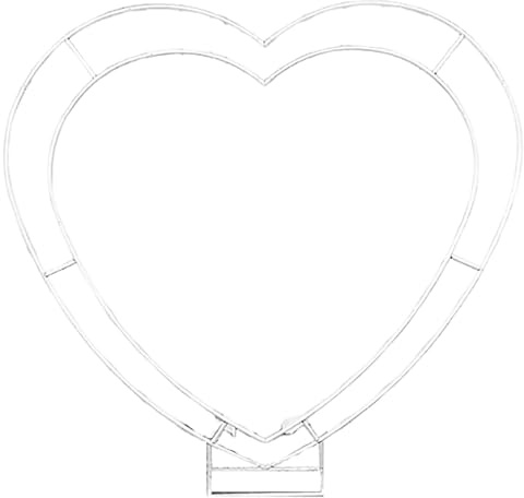 Metall bröllopsbåge för Heart-Sd Bal Dets, vit parbåge för födelsedag och bröllopsskåp, Ele evenemang dekor och Slish