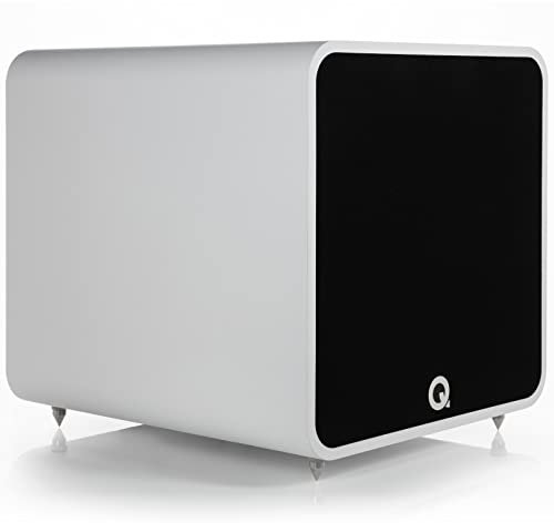 Q ACOUSTICS Q B12 Subwoofer Arctic White - Featuring Infinite Baffle Enclosure, 12 Inch Driver, 220-watt Class D Amplifier, 50mm Voice Coil - Active Subwoofer for Hi Fi Music Systems