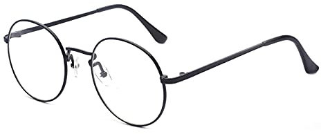 ALWAYSUV Vintage Classic Inspiriert Runde Brille Metallrahmen Brillen Klare Linse Brille Für Frauen/Männer