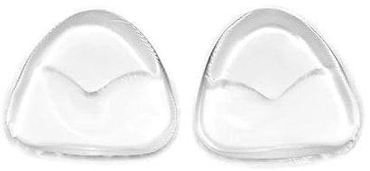 Ellxen Silicone Bra Inserts,Silicone Gel Bra Inserts Pad,Clear V-Shaped Breast Enhancers Cleavage Breast Boost Cups Soft Comfortable Waterproof Bra Push Up Pads for Bikini Swimsuit,Transparent