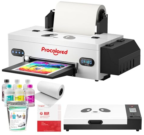 Procolored F13 DTF Printer Bundle A3 L1800 13Inches T Shirt Printing Machine With Curing Oven Cutter Roll Feeder Built-In Siphon System For Clothing Textile Customization (with oven)