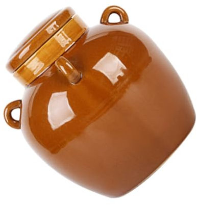 MAGICLULU Ceramic Storage Jar with Airtight Lid 4.3 Inch Porcelain Pickle Jar for Kitchen Dried Food Storage and Honey Container