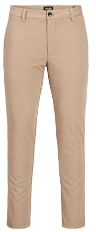 JACK & JONES Male Chino Trousers Plus Size Regular Fit Chino Trousers, Fields of Rye, 42 W/32 L