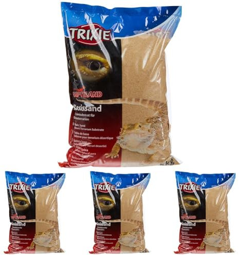 TRIXIE 76131 Basissand für Wüstenterrarien, 5 kg, gelb, (4er Pack)