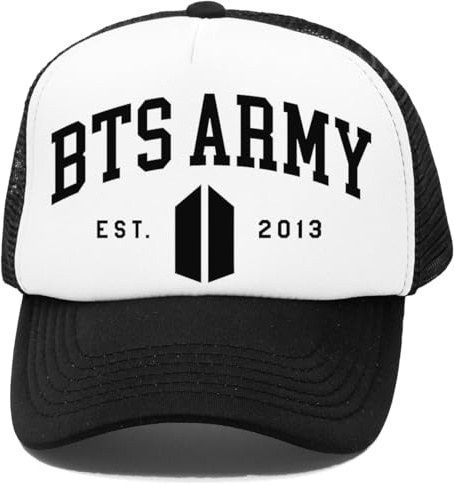RENDYTE I BTS Esercito Cappello Baseball Bambino Bianco Taglia Regolabile
