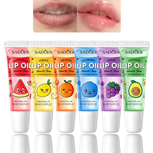 6PCS Lip Balm - Conditioning Lip Mask and Lip Balm for Instant Moisture,Natural Ingredients Vegan Non-Sticky Lip Glowy Balm，Soothing Lip Care