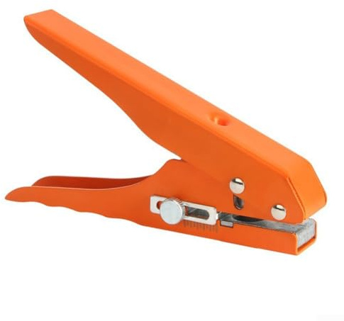 Hole Punch Pliers 12mm Orange, for edge Banding Strip Hole Puncher, Accurate Drilling Tool for Paper Leather PVC & Craft Projects