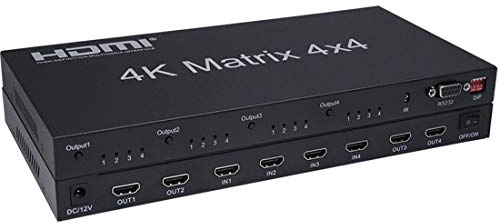 2.0 Matriz HDMI 4x4, 4K 60Hz 1080p （RGB/YUV 4 ： 4 ： 4） Interruptor Splitter 4 Entrada 4 Salida Convertidor RS232 EDID Switch (2.0 HDMI 4x4 Matrix)