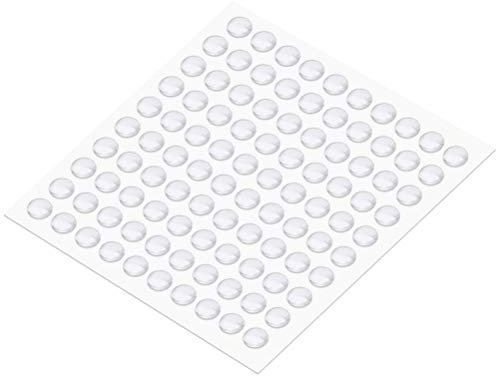 100 Stück Selbstklebend Türpuffer, 8MM Selbstklebend Elastikpuffer Transparent Schutzpuffer Gummipuffer Stoßfänger Pads für Türschränke und Schubladen